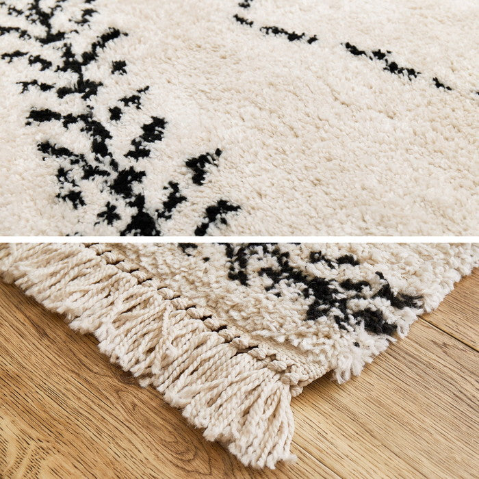 ウィルトンラグ BOHO 約133×190cm ベニワレン風 モロッコ風 モロッカンラグ ふかふか シャギー ベルギー製 hig-240650301xの画像