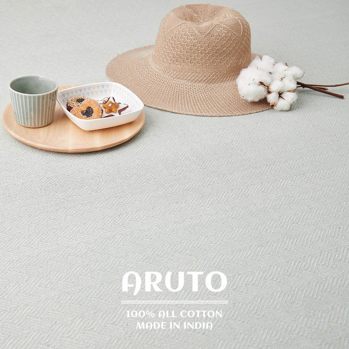 インド綿ラグ アルト 約90×185cm 洗濯機で洗える ボンディング ラグマット 滑り止め付き hig-270078901xの画像