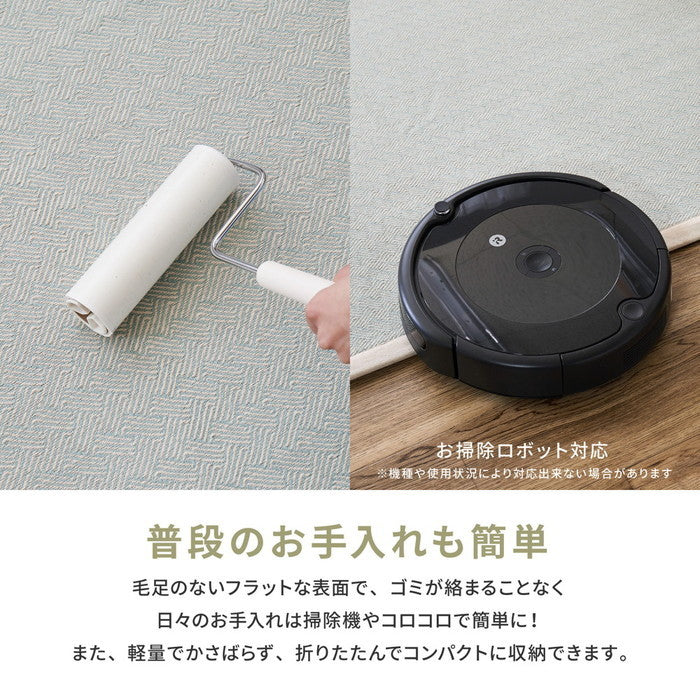 インド綿ラグ アルト 約90×185cm 洗濯機で洗える ボンディング ラグマット 滑り止め付き hig-270078901xの画像