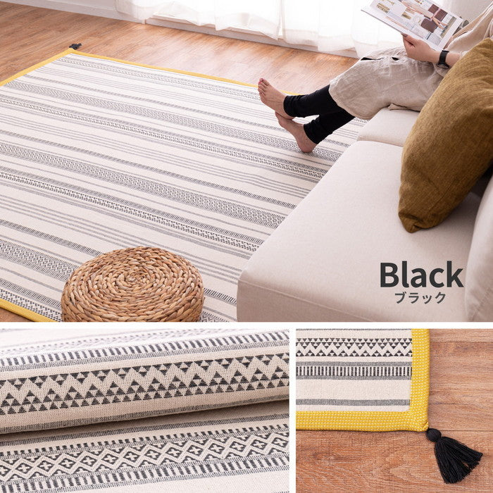 インド綿 ラグ テラ 約185×240cm 洗濯機で洗える 滑り止め hig-270080521xの画像