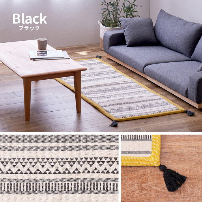 インド綿ラグ テラ 約63×170cm ふっくら 厚手 防音 ボンディング マット hig-270080551xの画像