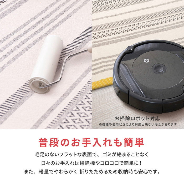 インド綿ラグ テラ 約63×170cm ふっくら 厚手 防音 ボンディング マット hig-270080551xの画像