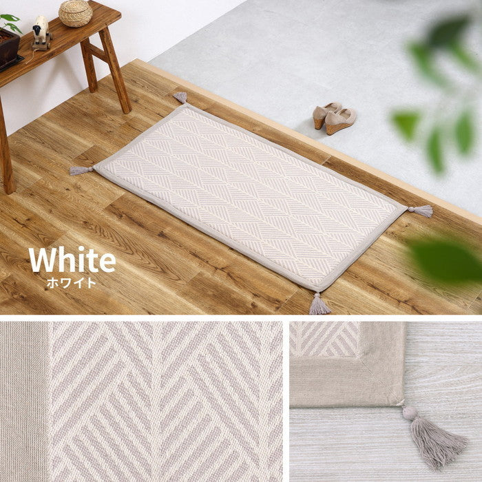 インド綿ラグ クラック 約63×170cm ふっくら 厚手 防音 ボンディング マット hig-270080651xの画像