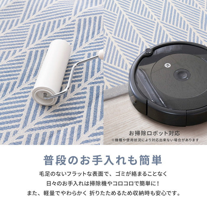 インド綿ラグ クラック 約63×170cm ふっくら 厚手 防音 ボンディング マット hig-270080651xの画像