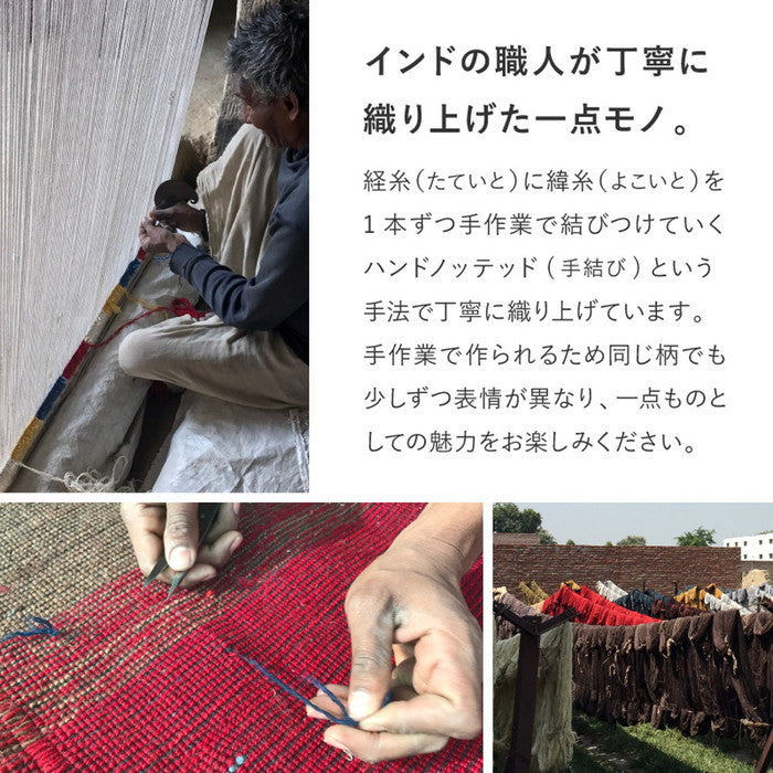 ギャッベ ラグ ヌメロ 約140×200cm ギャベ GABBEH ウール 羊毛 アクセントラグ ホットカーペット対応 床暖房対応 hig-270084003x