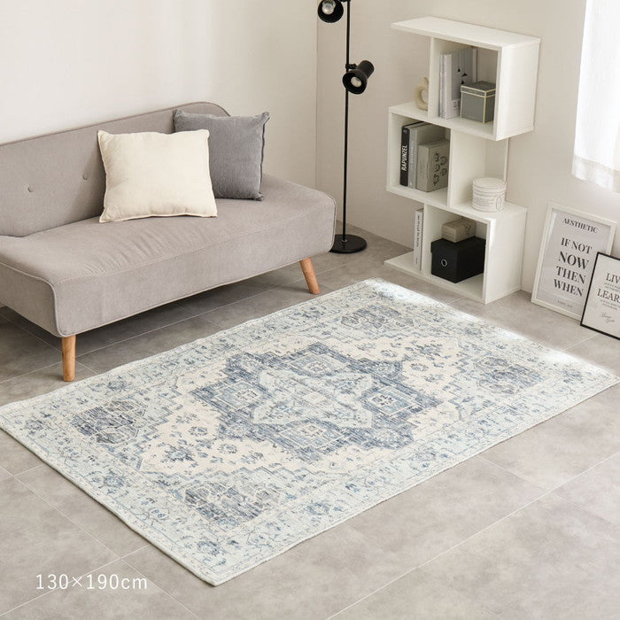 シェニールラグ シュリア ダーシャ 約130×190cm ジャガード織 オリエンタル オルテガ柄 薄手 オールシーズン hig-270092400xの画像