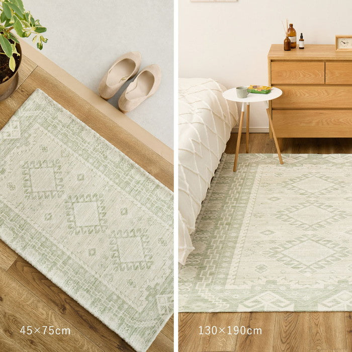 シェニールマット シュリア ダーシャ 約60×90cm 玄関マット インテリアマット 室内 屋内 ジャガード織 オールシーズン hig-270092402xの画像