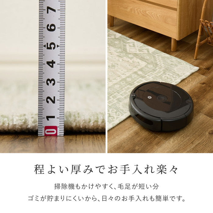 シェニールマット シュリア ダーシャ 約70×120cm 玄関マット インテリアマット 室内 屋内 ジャガード織 オールシーズン hig-270092403xの画像