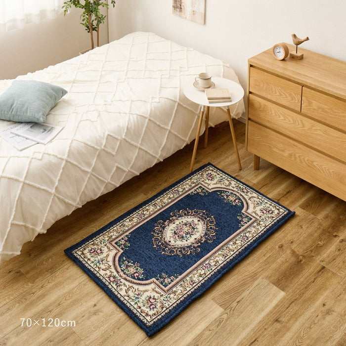 シェニールマット ダミニ 約60×90cm 玄関マット インテリアマット ウレタン入り ふっくら 厚手 室内 屋内 ジャガード織 オールシーズン hig-270092422xの画像