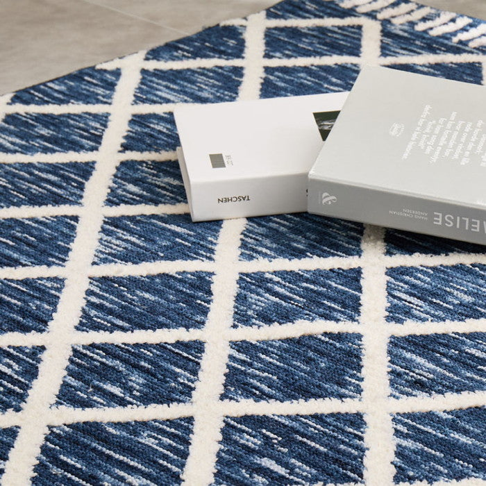 シェニールラグ アイラ 約130×190cm 薄手 北欧 モロッコ風 ジャガード織 オールシーズン hig-270092430xの画像