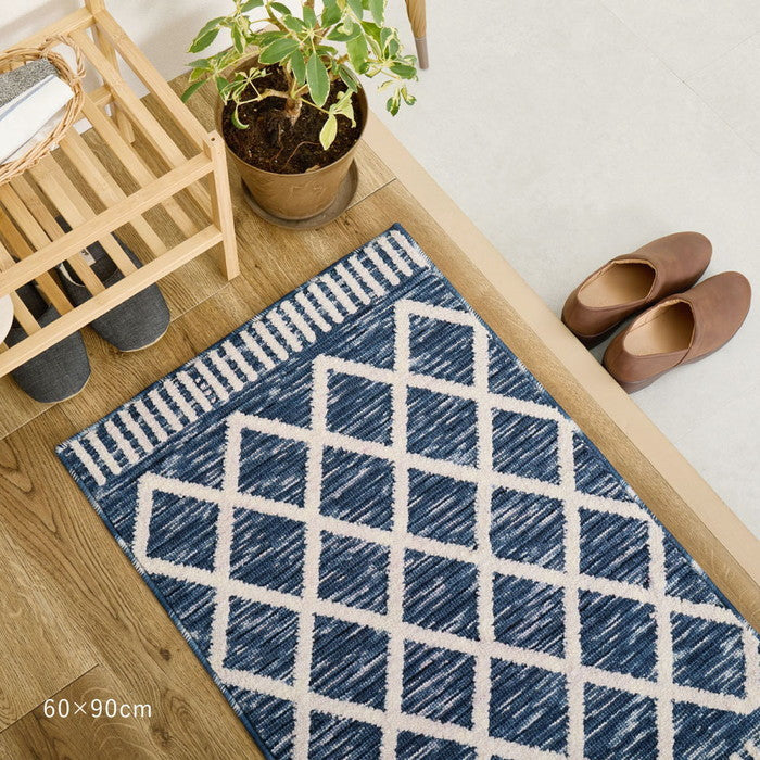 シェニールラグ アイラ 約130×190cm 薄手 北欧 モロッコ風 ジャガード織 オールシーズン hig-270092430xの画像