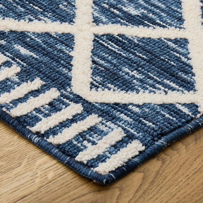 シェニールラグ アイラ 約130×190cm 薄手 北欧 モロッコ風 ジャガード織 オールシーズン hig-270092430xの画像