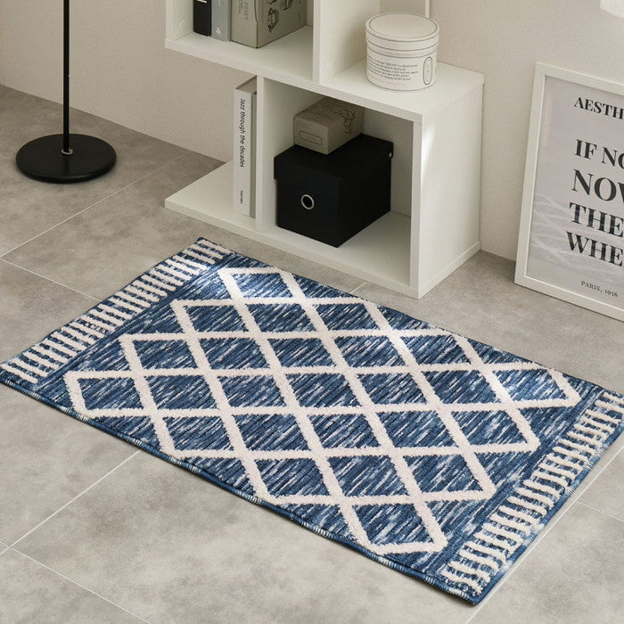 シェニールマット アイラ 約60×90cm 玄関マット インテリアマット 室内 屋内 ジャガード織 オールシーズン hig-270092432xの画像