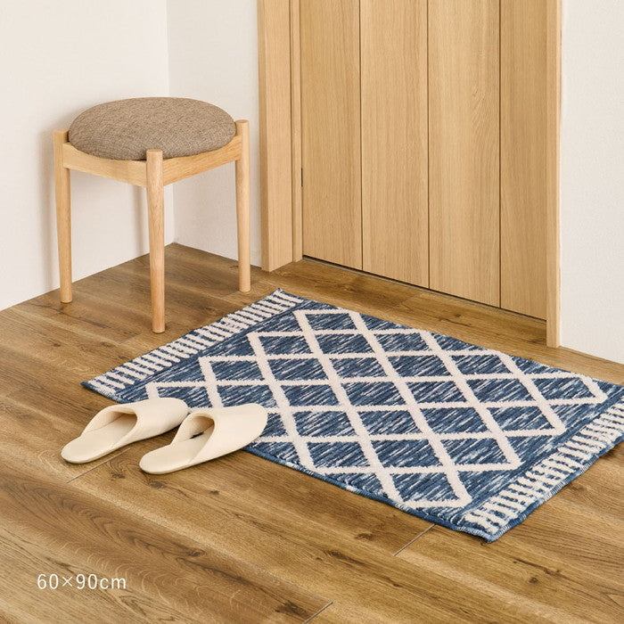 シェニールマット アイラ 約60×90cm 玄関マット インテリアマット 室内 屋内 ジャガード織 オールシーズン hig-270092432xの画像
