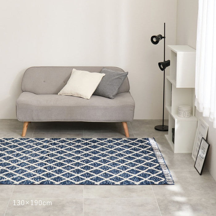 シェニールマット アイラ 約60×90cm 玄関マット インテリアマット 室内 屋内 ジャガード織 オールシーズン hig-270092432xの画像