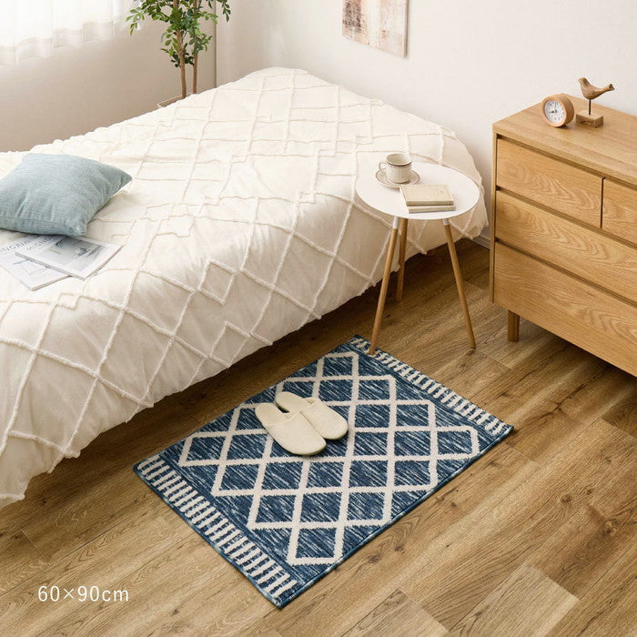 シェニールマット アイラ 約70×120cm 玄関マット インテリアマット 室内 屋内 ジャガード織 オールシーズン hig-270092433xの画像