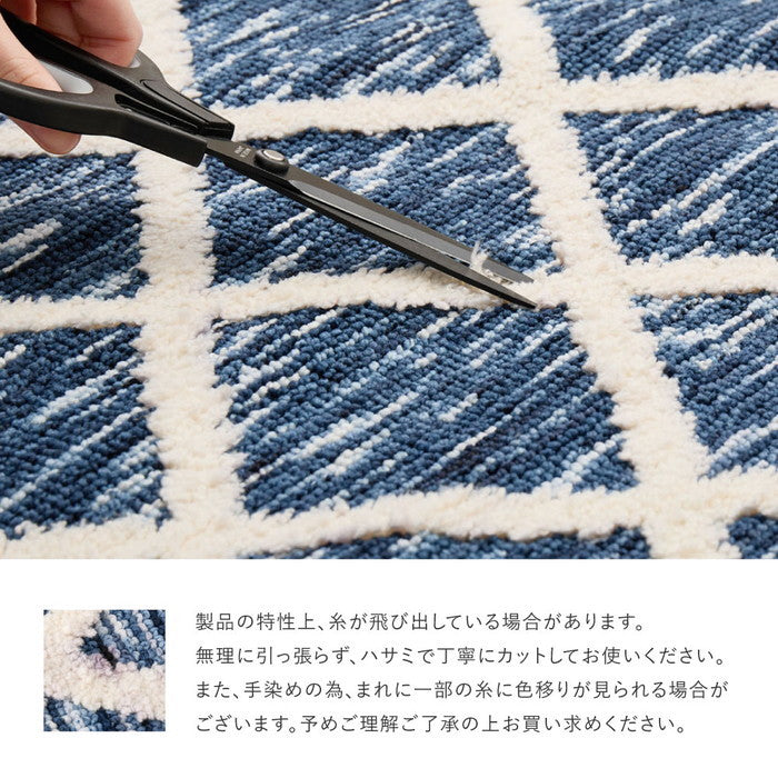 シェニールマット アイラ 約70×120cm 玄関マット インテリアマット 室内 屋内 ジャガード織 オールシーズン hig-270092433xの画像