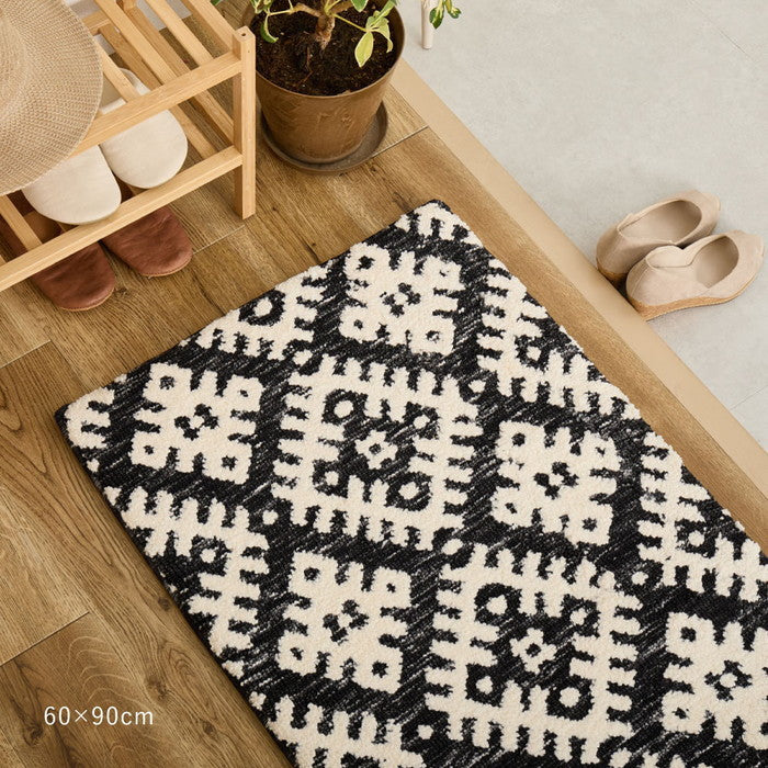 シェニールマット ダッタ 約45×75cm 玄関マット インテリアマット ウレタン入り ふっくら 厚手 室内 屋内 ジャガード織 オールシーズン hig-270092441xの画像