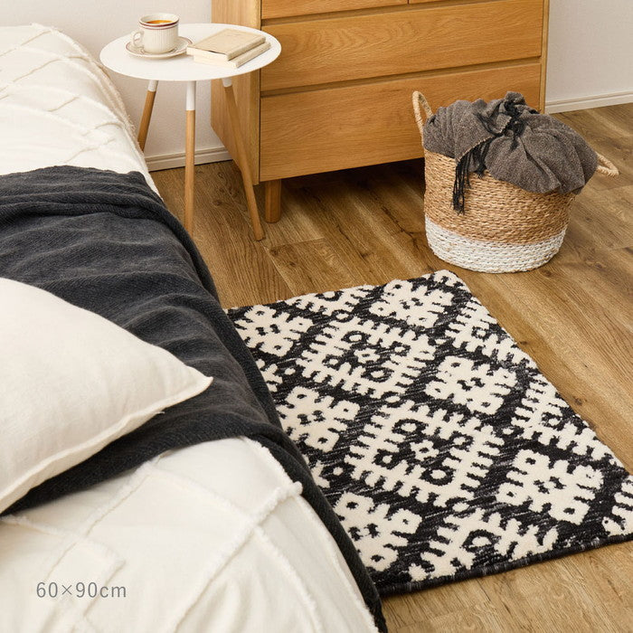 シェニールマット ダッタ 約70×120cm 玄関マット インテリアマット ウレタン入り ふっくら 厚手 室内 屋内 ジャガード織 オールシーズン hig-270092443xの画像