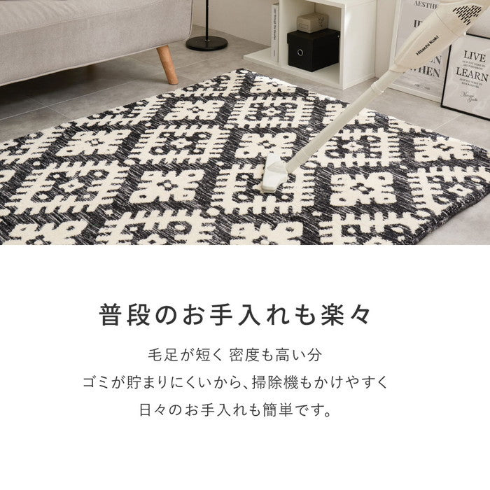 シェニールマット ダッタ 約70×120cm 玄関マット インテリアマット ウレタン入り ふっくら 厚手 室内 屋内 ジャガード織 オールシーズン hig-270092443xの画像