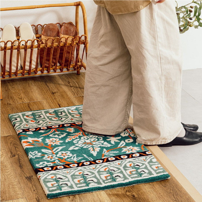 ウールラグ ポタリー 約130×190cm ラグマット カーペット タフトマット タフティングマット 羊毛 手作り hig-270096402xの画像