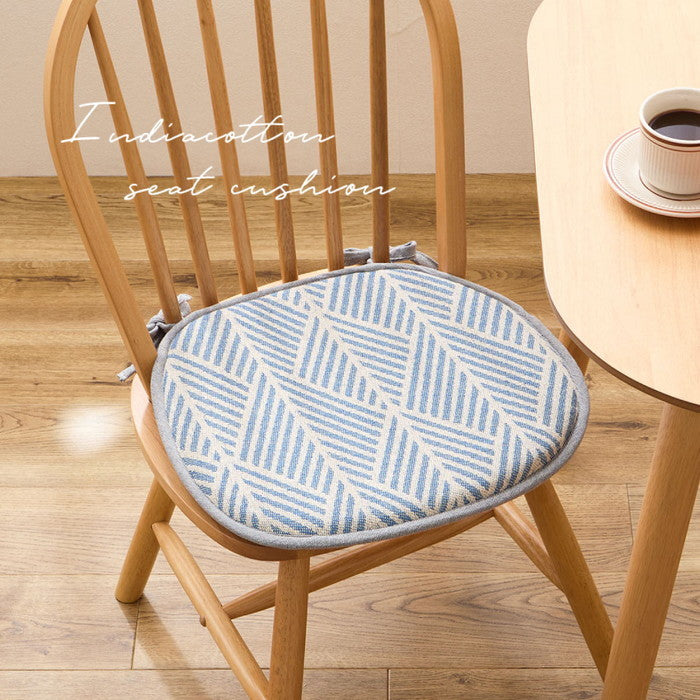 インド綿 馬蹄クッション テラ クラック アルト 約43×41cm 綿100％ バテイクッション シートクッション 座布団 ウレタン ふっくら hig-270100200xの画像