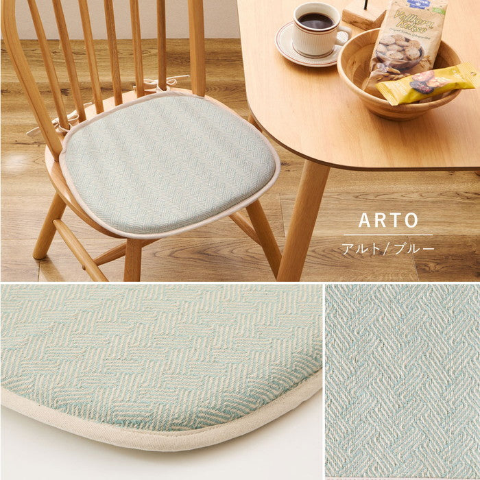 インド綿 馬蹄クッション テラ クラック アルト 約43×41cm 綿100％ バテイクッション シートクッション 座布団 ウレタン ふっくら hig-270100200xの画像