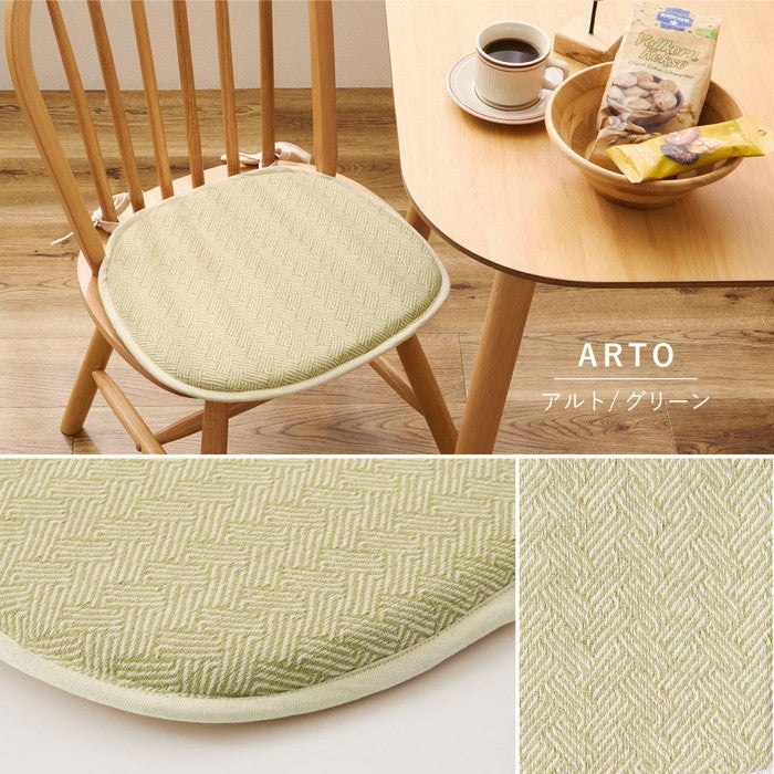 インド綿 馬蹄クッション テラ クラック アルト 約43×41cm 綿100％ バテイクッション シートクッション 座布団 ウレタン ふっくら hig-270100200xの画像