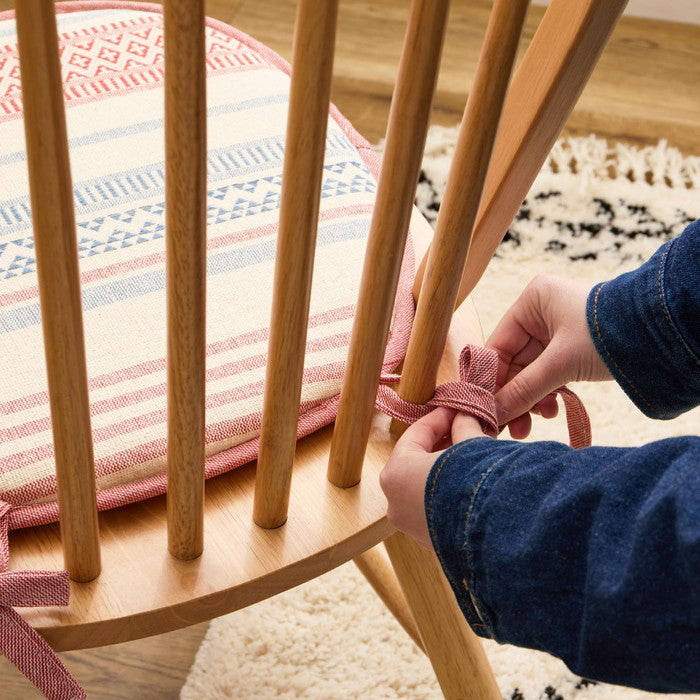 インド綿 馬蹄クッション テラ クラック アルト 約43×41cm 綿100％ バテイクッション シートクッション 座布団 ウレタン ふっくら hig-270100200xの画像