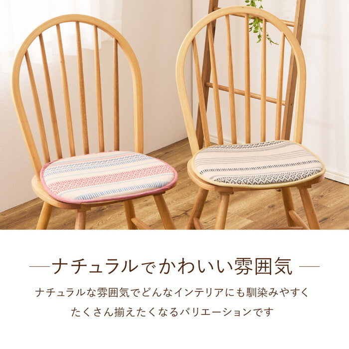 インド綿 馬蹄クッション テラ クラック アルト 約43×41cm 綿100％ バテイクッション シートクッション 座布団 ウレタン ふっくら hig-270100200xの画像