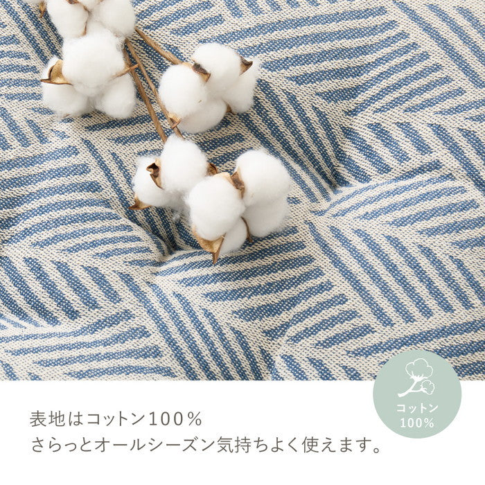 インド綿 3つ折り ごろ寝クッション テラ クラック 約50×150cm 綿100％ ごろ寝マット ロングクッション ふっくら hig-270100220xの画像