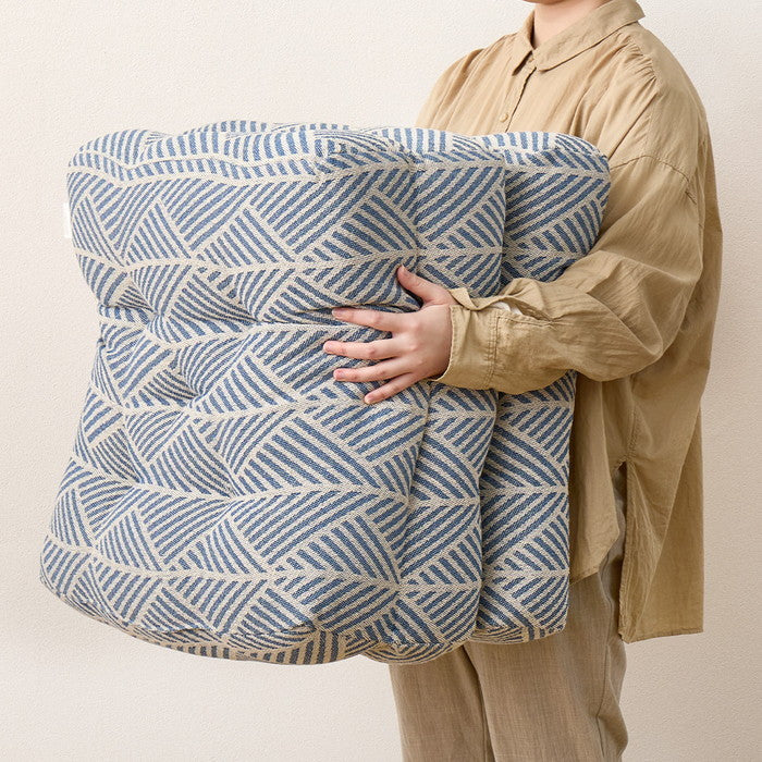 インド綿 3つ折り ごろ寝クッション テラ クラック 約50×150cm 綿100％ ごろ寝マット ロングクッション ふっくら hig-270100220xの画像