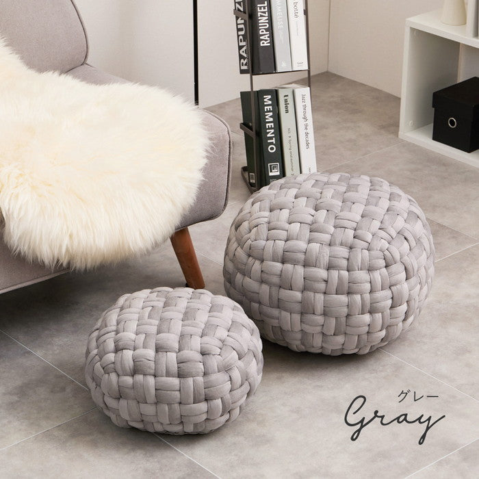 クッション スツール ベルベット プフ 約50cm Lサイズ オットマン 丸クッション hig-270100900xの画像