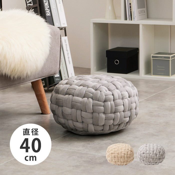 クッション スツール ベルベット プフ 約40cm Mサイズ オットマン 丸クッション hig-270100901xの画像