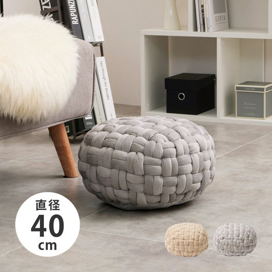 クッション スツール ベルベット プフ 約40cm Mサイズ オットマン 丸クッション hig-270100901xの画像