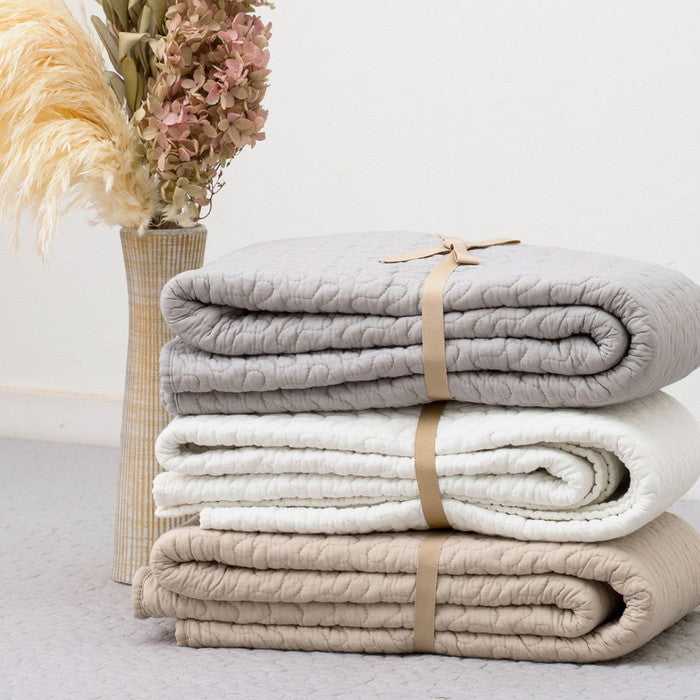 綿100％ イブル ラグ デコール 約230×230cm 洗える 滑り止め付き コットン100％ キルト キルティング マット マルチカバー 韓国 インテリア hig-270606301xの画像