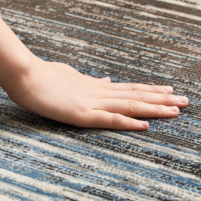 ウィルトンラグ フォール 約200×250cm 長方形 エジプト製 グラデーション ブルー ホットカーペット対応 床暖房対応 hig-270608202xの画像