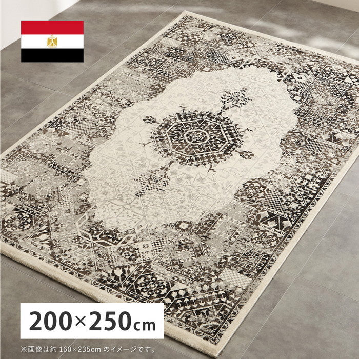 ウィルトンラグ ガーランド 約200×250cm 長方形 エジプト製 オリエンタル シック ホットカーペット対応 床暖房対応 hig-270608302xの画像
