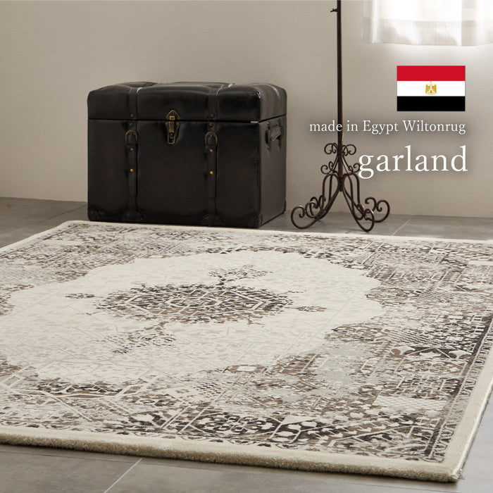 ウィルトンラグ ガーランド 約230×330cm 長方形 エジプト製 オリエンタル シック ホットカーペット対応 床暖房対応 hig-270608303xの画像
