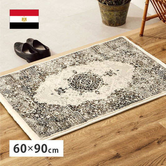 ウィルトン マット ガーランド 約60×90cm 玄関マット インテリアマット エジプト製 オリエンタル シック hig-270608305xの画像