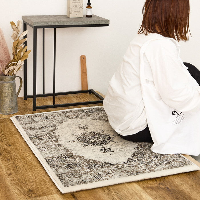 ウィルトン マット ガーランド 約60×90cm 玄関マット インテリアマット エジプト製 オリエンタル シック hig-270608305xの画像