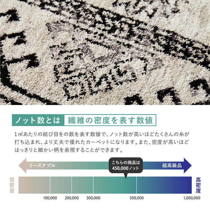 ウィルトンラグ ザフラ 約200×250cm 長方形 エジプト製 トライバル オリエンタル シック ホットカーペット対応 床暖房対応 hig-270608402xの画像