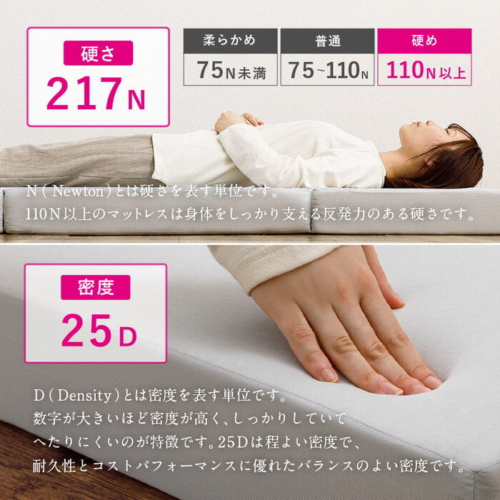 ピターら コットンパイル 敷きパッド+マットレスセット S シングル ベージュ グレー hig-270610300xの画像