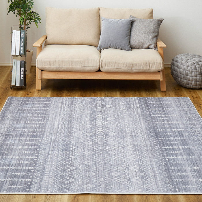 プリントラグ モコラグ リシャリ 約230×330cm 大判サイズ 手洗いできる 民族柄 オルテガ オールシーズン hig-270615302xの画像