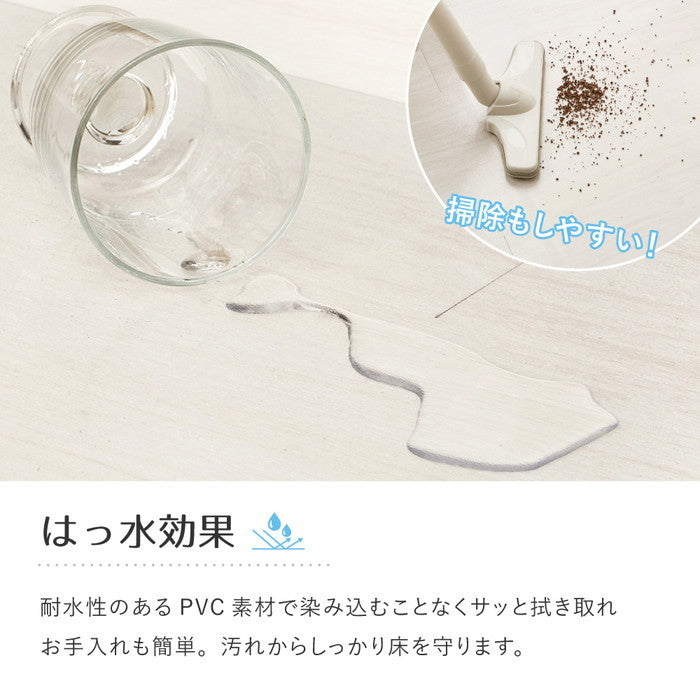 クリアダイニング ラグ 約180×300cm 透明マット クリアマット 抗菌 耐熱 撥水 床の保護 カットできる hig-270615403xの画像