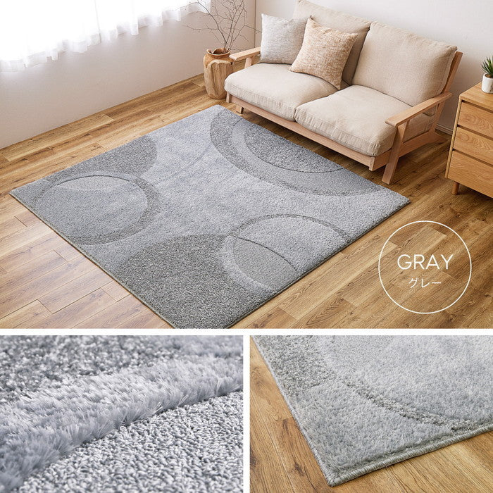 国産高機能ラグ ミラク 約130×185cm 防ダニ 抗菌 防臭 ふっくら 厚手 日本製 hig-350118306xの画像