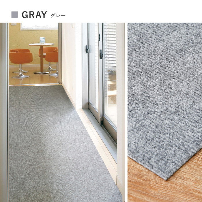 吸着 廊下敷きマット 約90×400cm フリーカット カットできる 廊下カーペット 廊下用マット 薄手 洗える 幅90cm ロングマット 床暖房対応 hig-350118901xの画像