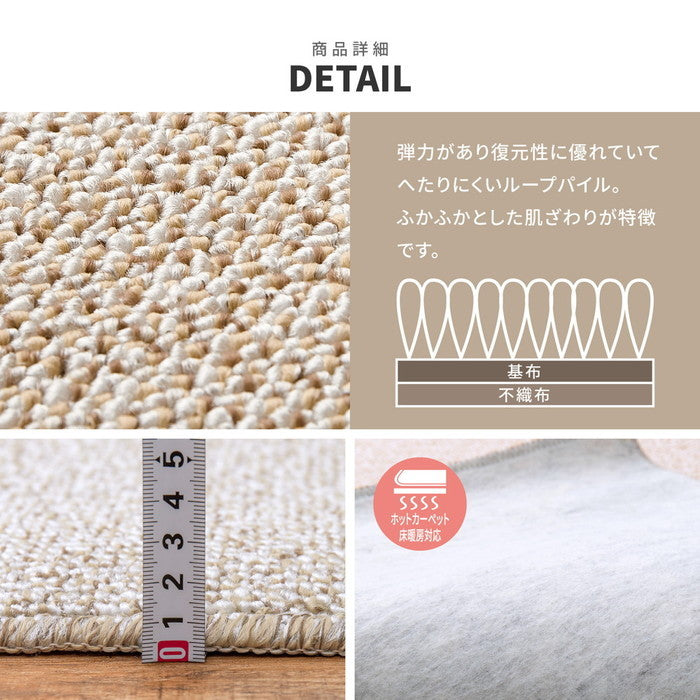 敷き詰めカーペット PS-700 江戸間4.5帖 4.5畳 防炎 防音 防ダニ 抗菌 防汚 はっ水 日本製 hig-600002645xの画像