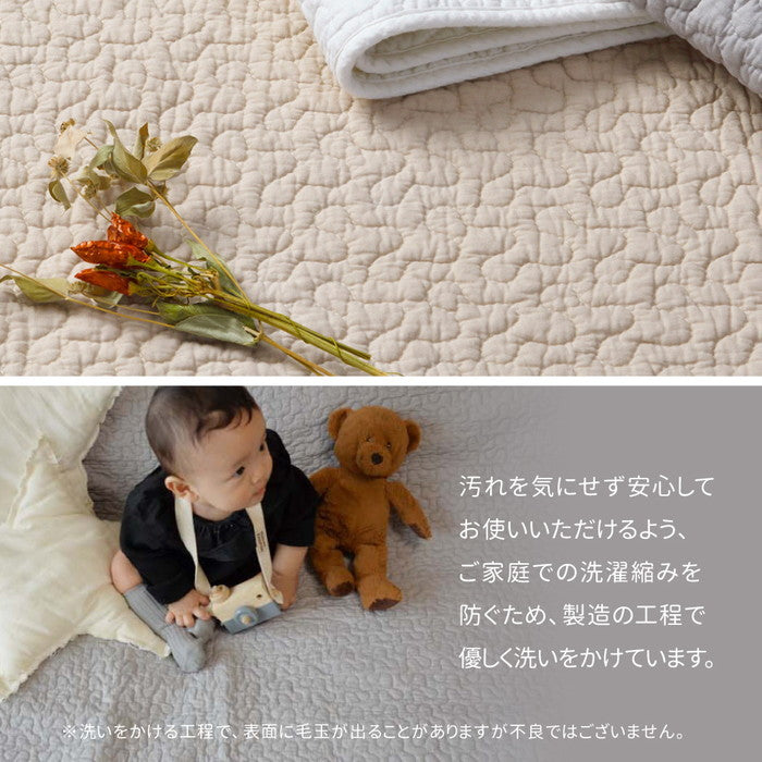 綿100％ イブル ラグ デコール 約190cm 円形 洗える 滑り止め付き コットン100％ キルト キルティング マット マルチカバー 韓国 インテリア hig-600009606xの画像