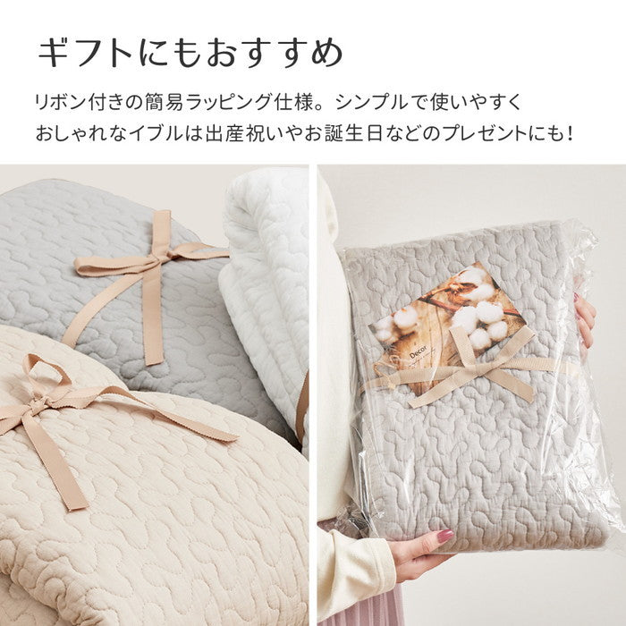 綿100％ イブル ラグ デコール 約190cm 円形 洗える 滑り止め付き コットン100％ キルト キルティング マット マルチカバー 韓国 インテリア hig-600009606xの画像